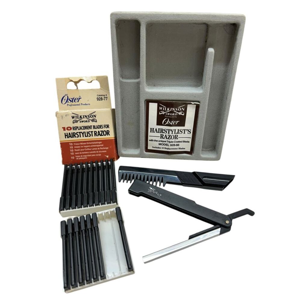 Oster‎ Wilkinson Hairstylist Razor 928-66 Salon Barber with Replacement Blades